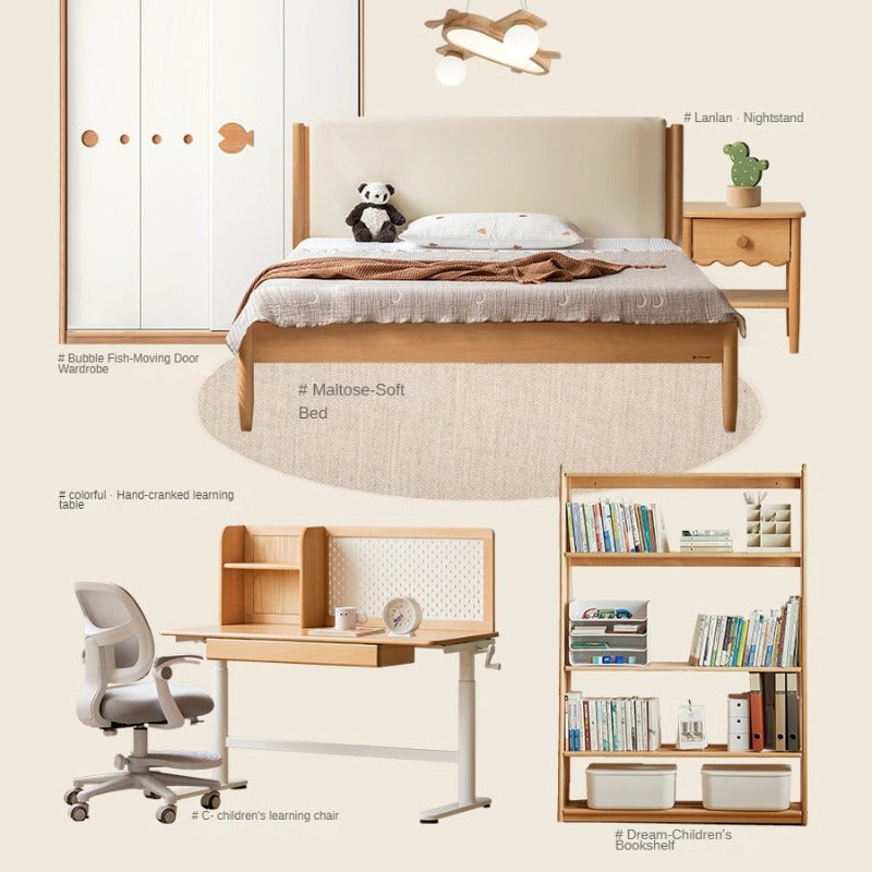 Beech Solid Wood Hand-Cranked Lifting Table Board Shelf  DIY