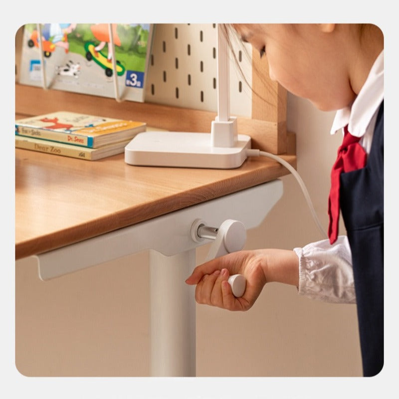 Beech Solid Wood Hand-Cranked Lifting Table Board Shelf  DIY