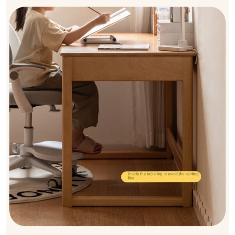 Beech Solid Wood Children's Large Desktop desk