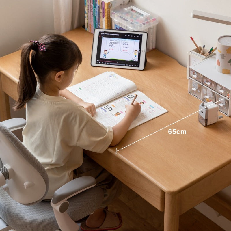 Beech Solid Wood Children's Large Desktop desk