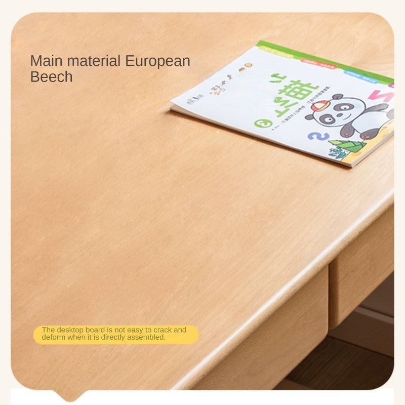 Beech Solid Wood Children's Large Desktop desk