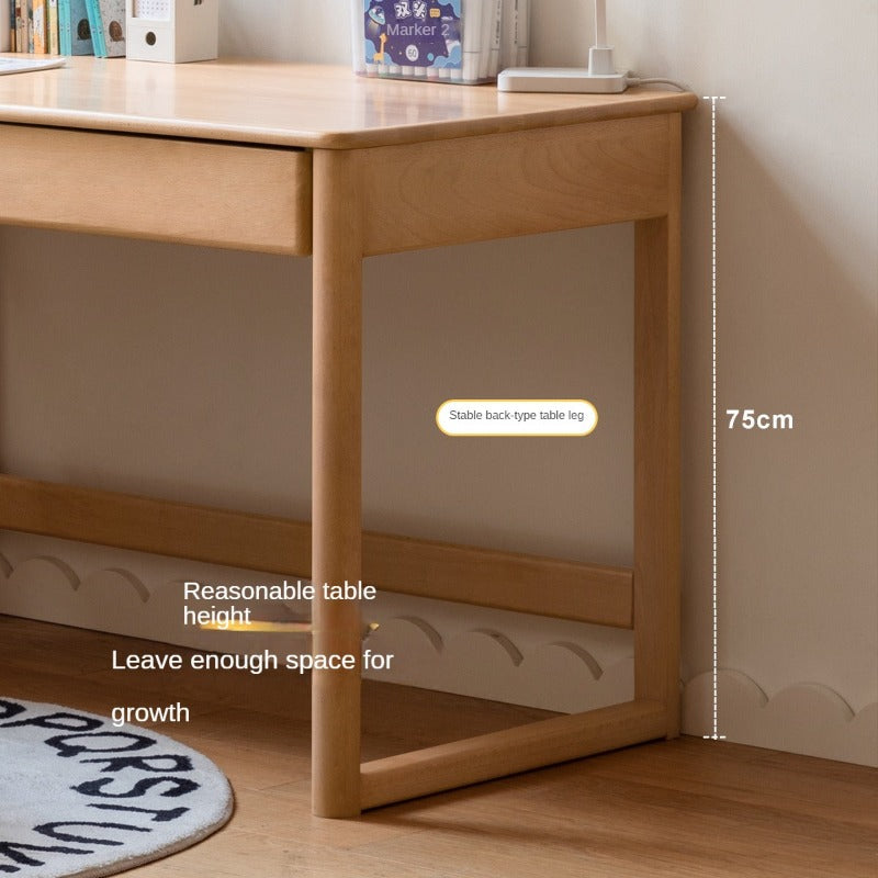 Beech Solid Wood Children's Large Desktop desk