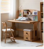 Beech Solid Wood Children's Liftable Study Table