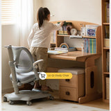 Beech Solid Wood Children's Liftable Study Table