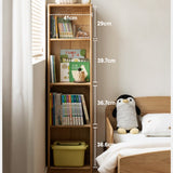 Oak Solid Wood Kids Lifting Study Desk Bookshelf