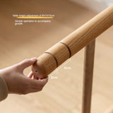 Oak Solid Wood Kids Lifting Study Desk Bookshelf