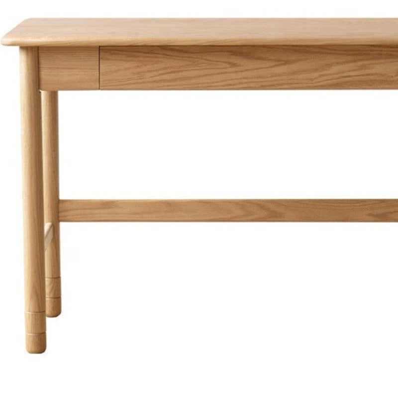 Oak Solid Wood Kids Lifting Study Desk Bookshelf