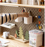 Oak Solid Wood Kids Lifting Study Desk Bookshelf