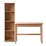 Oak Solid Wood Kids Lifting Study Desk Bookshelf