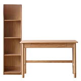 Oak Solid Wood Kids Lifting Study Desk Bookshelf