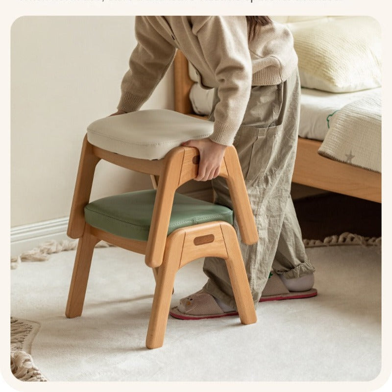 Beech Solid Wood Children's Stool