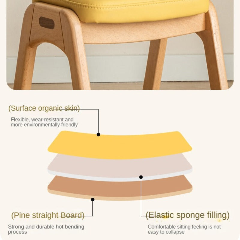 Beech Solid Wood Children's Stool