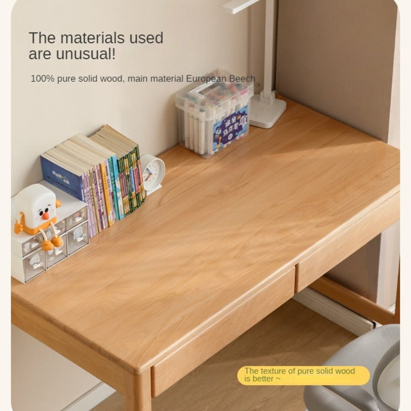 Beech Solid Wood Children's Study Desk