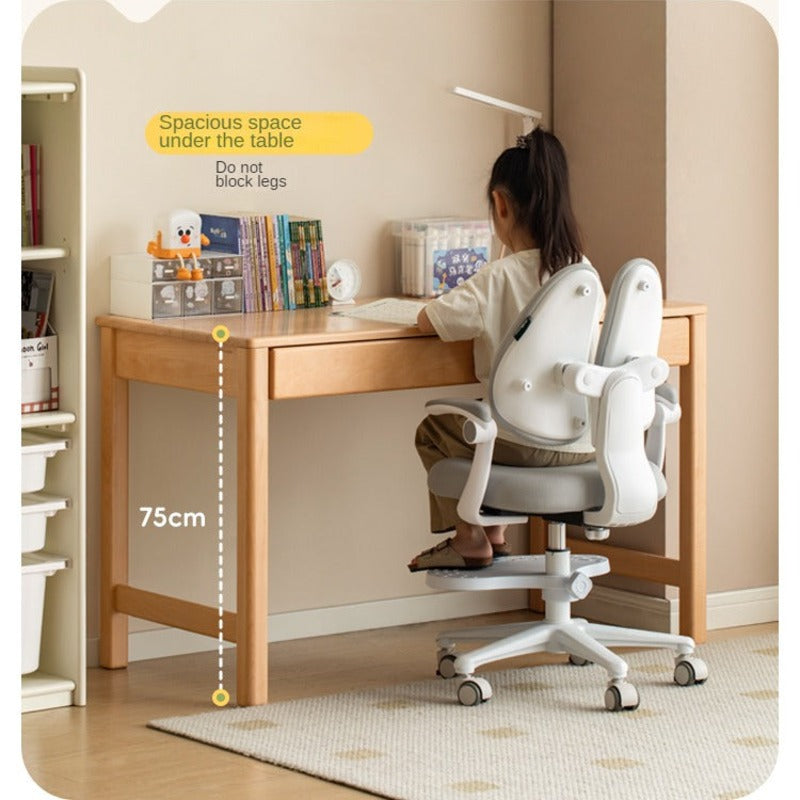 Beech Solid Wood Children's Study Desk