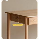 Oak, Beech Solid Wood Children's Ctudy Desk Bookshelf Integrated