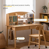 Oak, Beech Solid Wood Children's Ctudy Desk Bookshelf Integrated