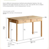 Oak, Beech Solid Wood Children's Ctudy Desk Bookshelf Integrated