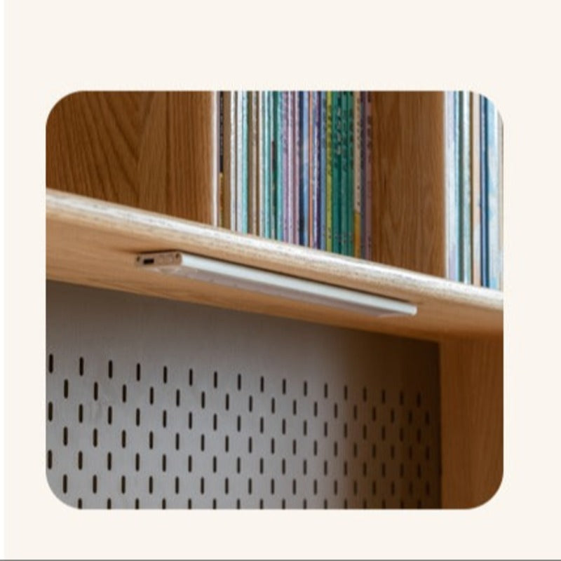 Oak, Beech Solid Wood Children's Ctudy Desk Bookshelf Integrated