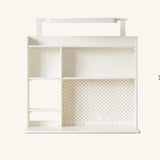 Poplar Solid Wood Cream Style Bookshelf Integrated Table