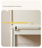 Poplar Solid Wood Cream Style Bookshelf Integrated Table