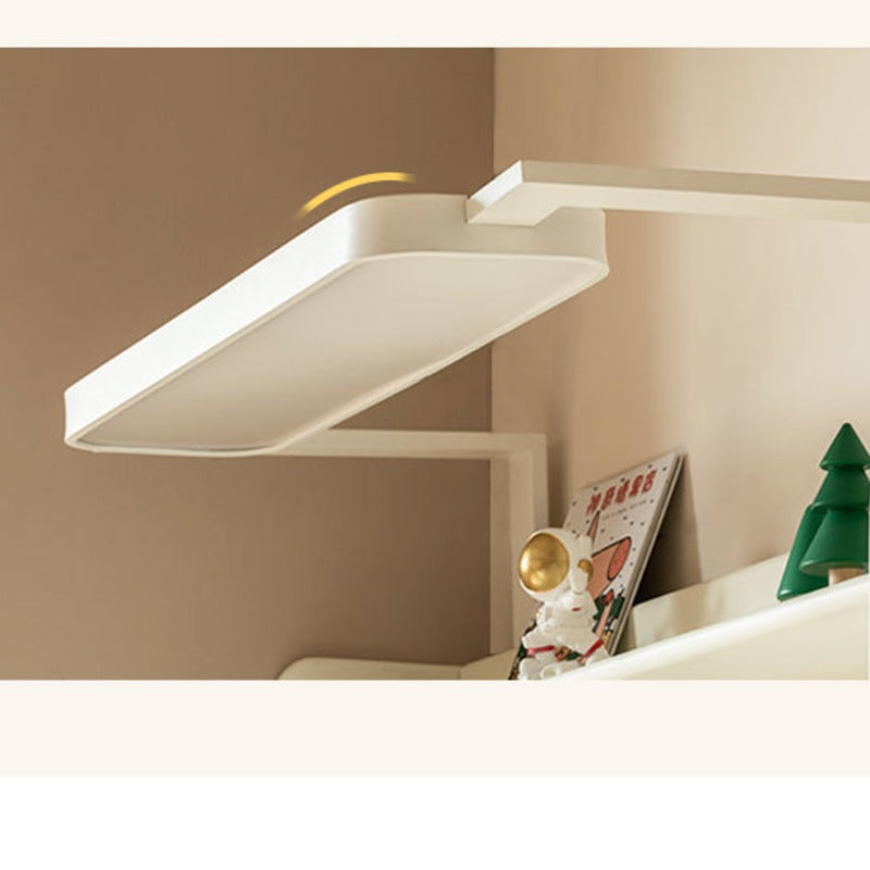 Poplar Solid Wood Cream Style Bookshelf Integrated Table