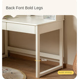 Poplar Solid Wood Cream Style Bookshelf Integrated Table