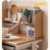 Beech Solid Wood children's Lifting Study Desk