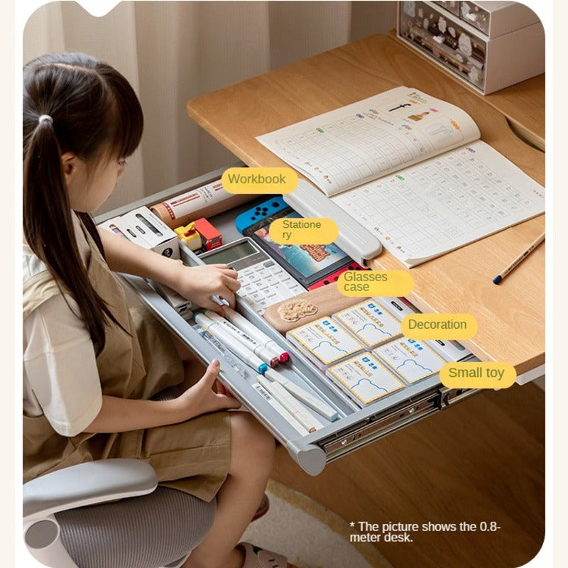 Beech Solid Wood children's Lifting Study Desk