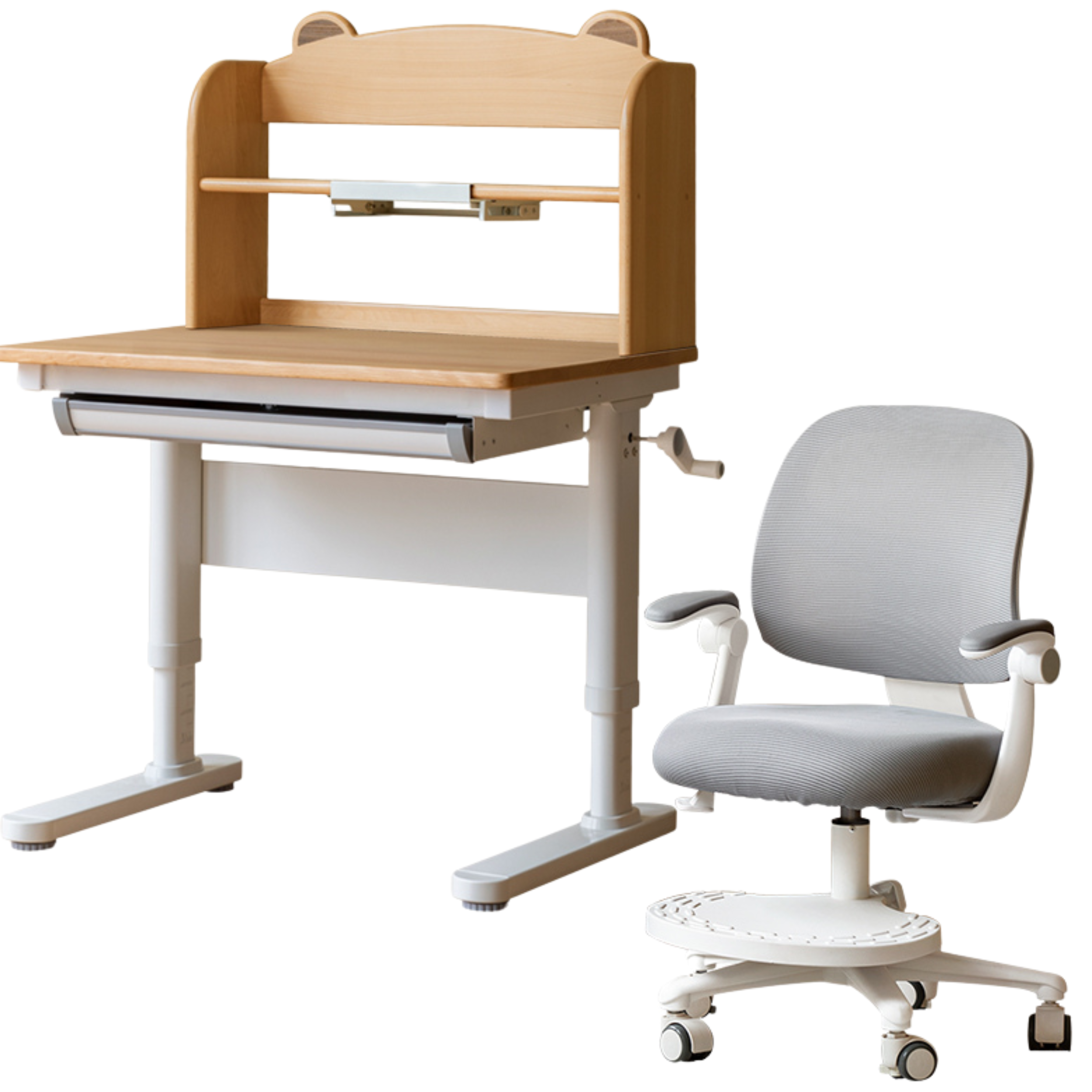 Beech Solid Wood children's Lifting Study Desk