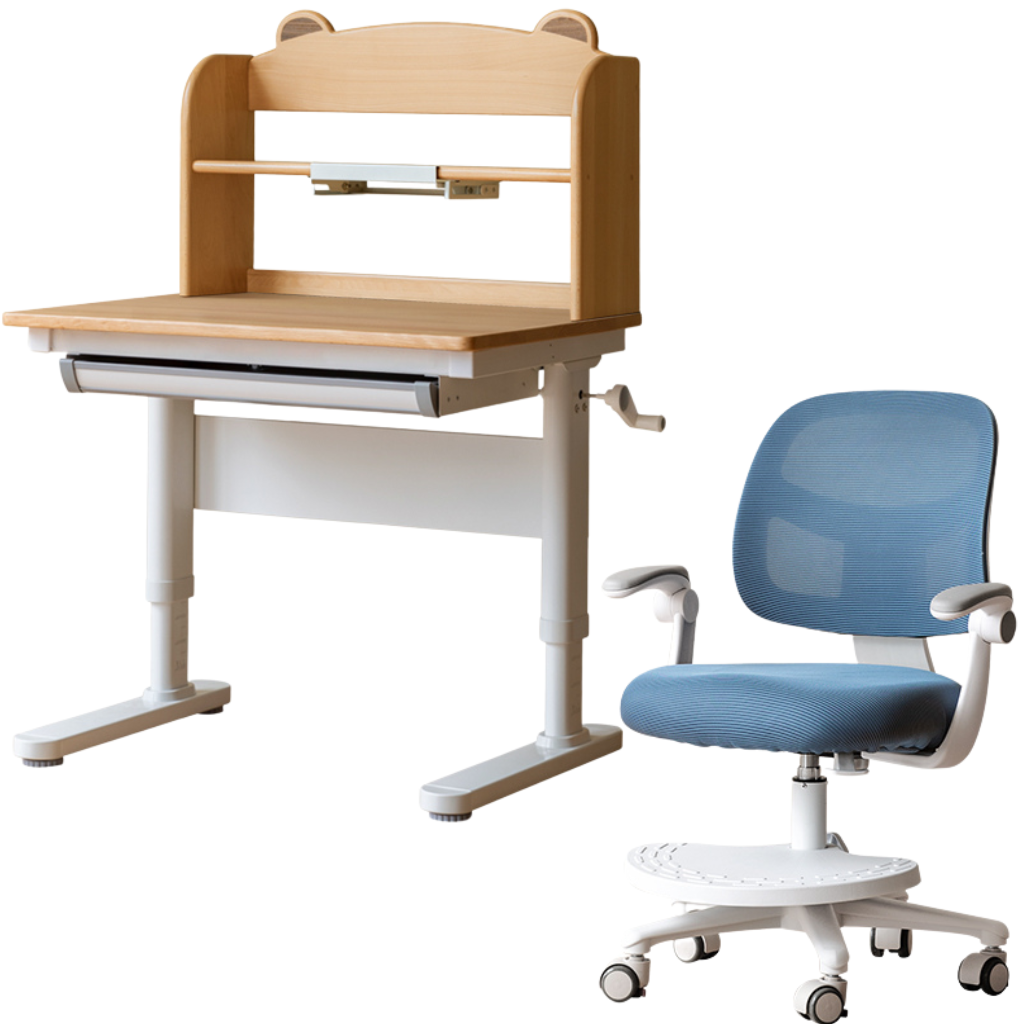 Beech Solid Wood children's Lifting Study Desk