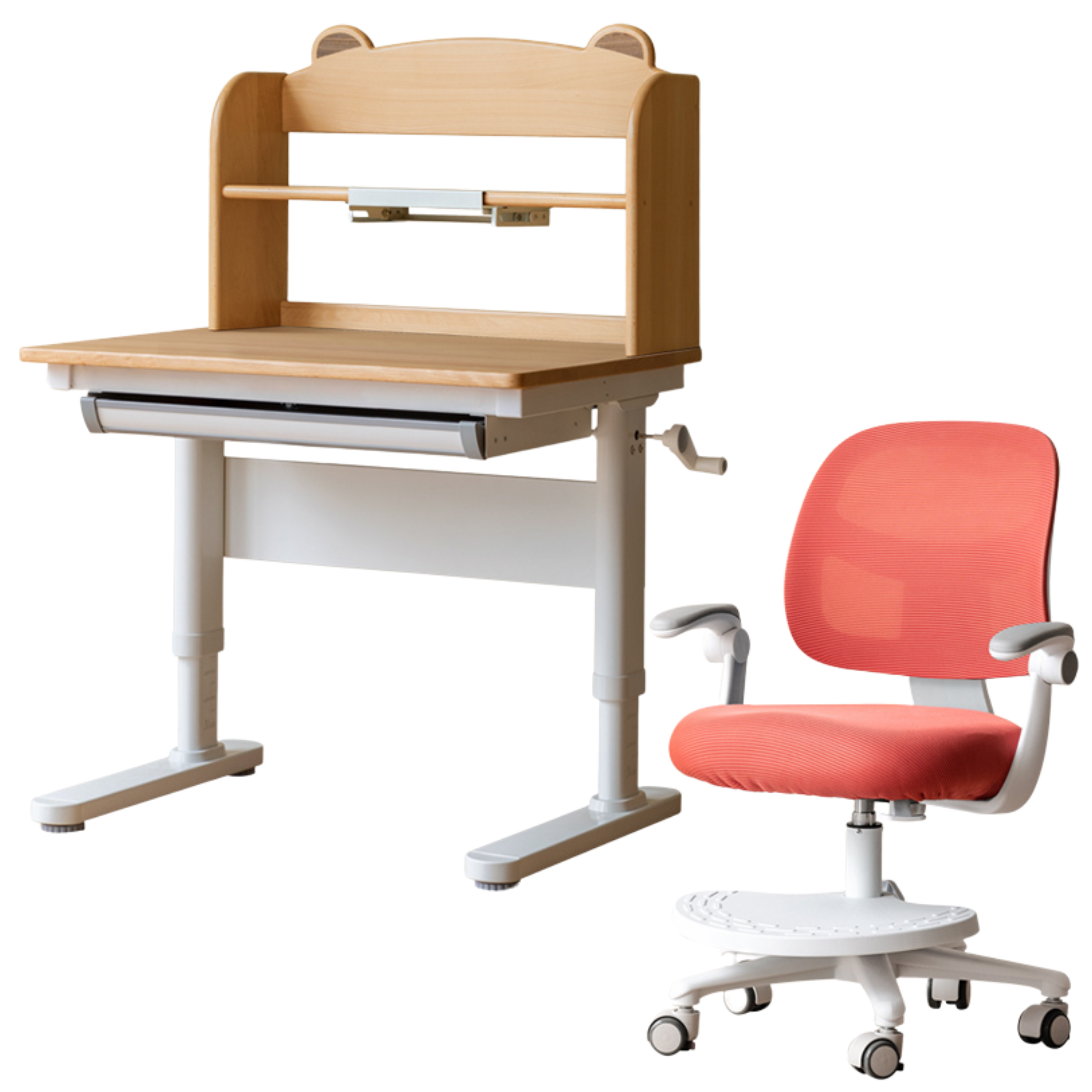 Beech Solid Wood children's Lifting Study Desk