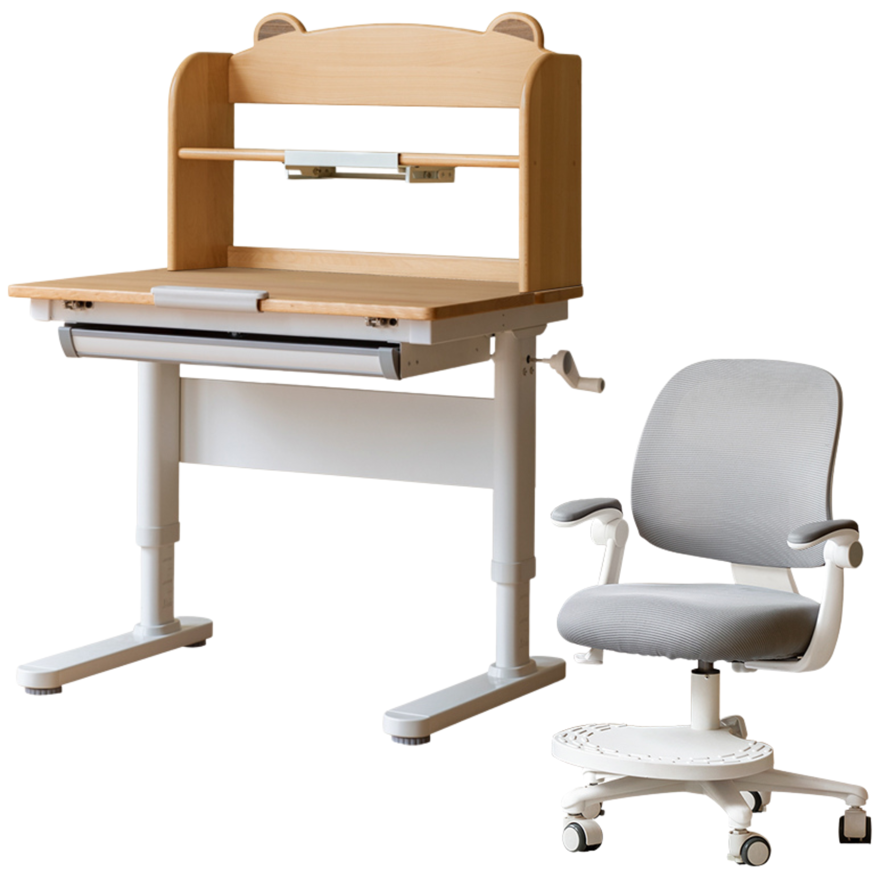 Beech Solid Wood children's Lifting Study Desk
