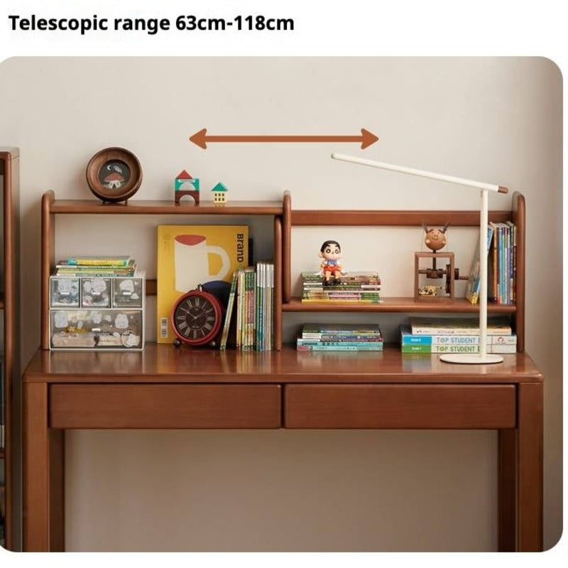 Poplar Solid Wood Children's Study Table Bookshelf Integrated.