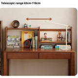 Poplar Solid Wood Children's Study Table Bookshelf Integrated.