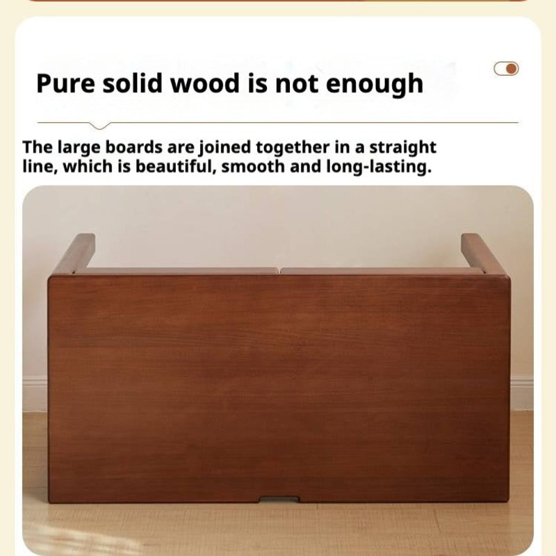 Poplar Solid Wood Children's Study Table Bookshelf Integrated.