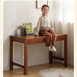 Poplar Solid Wood Children's Study Table Bookshelf Integrated.