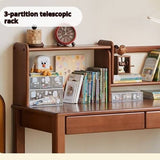 Poplar Solid Wood Children's Study Table Bookshelf Integrated.