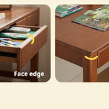 Poplar Solid Wood Children's Study Table Bookshelf Integrated.