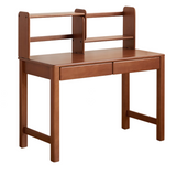 Poplar Solid Wood Children's Study Table Bookshelf Integrated.