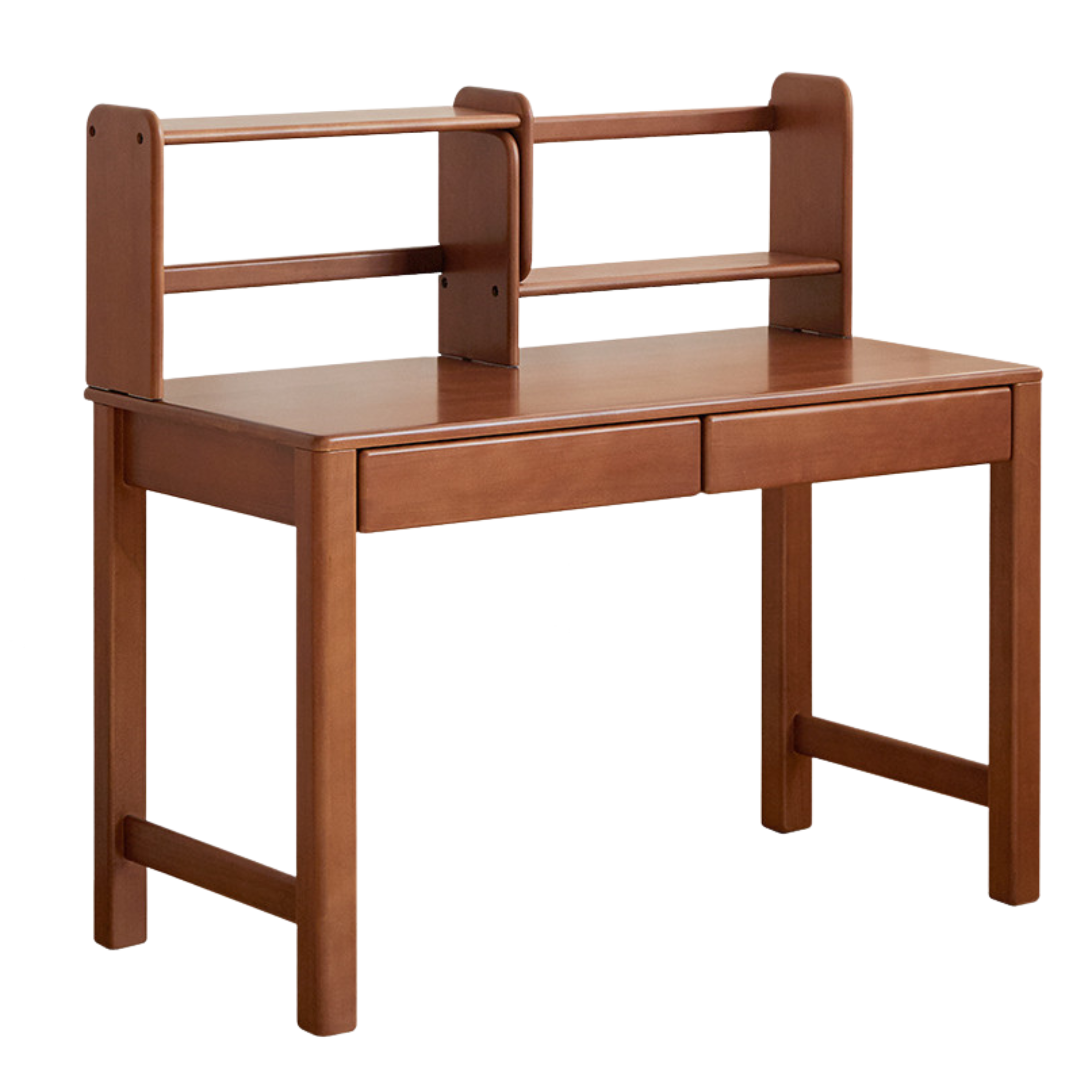 Poplar Solid Wood Children's Study Table Bookshelf Integrated.