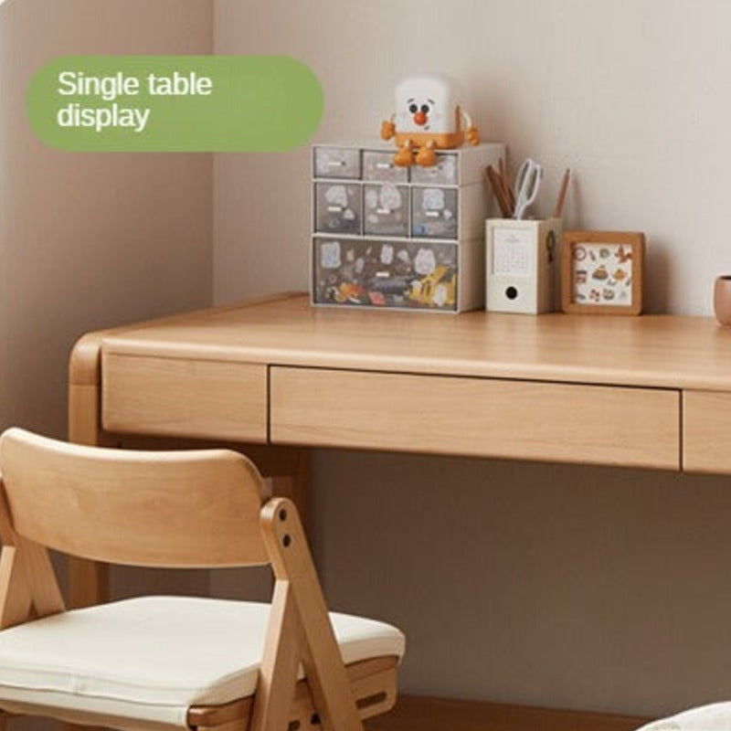 Beech Solid Wood Children's Study Table Eye Protection Lamp