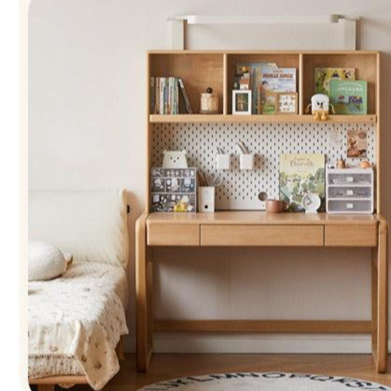 Beech Solid Wood Children's Study Table Eye Protection Lamp