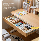 Beech Solid Wood Study Lift Table