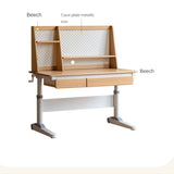 Beech Solid Wood Study Lift Table