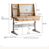Beech Solid Wood Study Lift Table