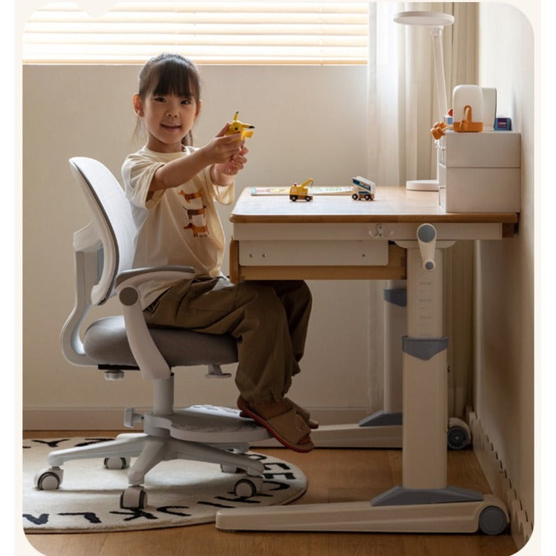 Beech Solid Wood Study Lift Table