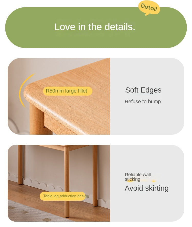 Beech Solid Wood Children's Writing Desk