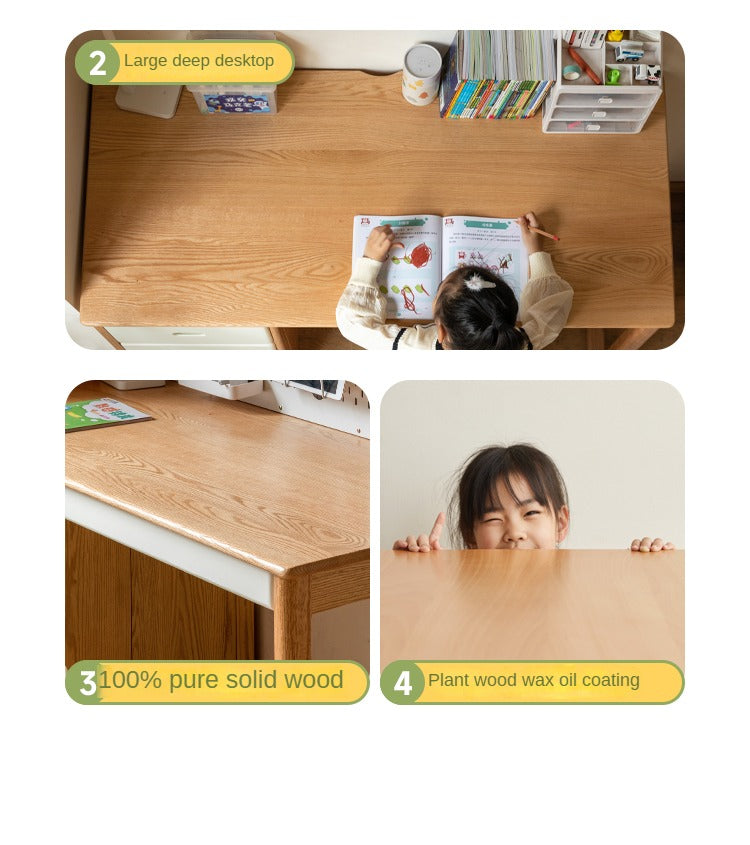 Oak Solid Wood Modern Children's Study Table