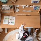 Beech Solid Wood Hand Crank Lift Children's Study Table