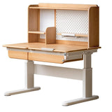 Beech Solid Wood Hand Crank Lift Children's Study Table